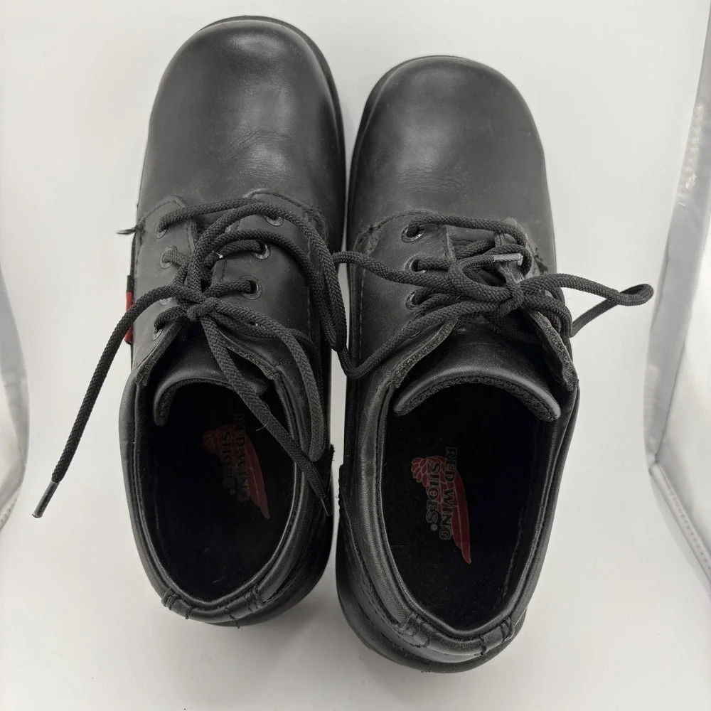 Red Wing King Toe Shoes Mens 7.5 D Black Leather Steel Toe Oil Slip Resistant EH